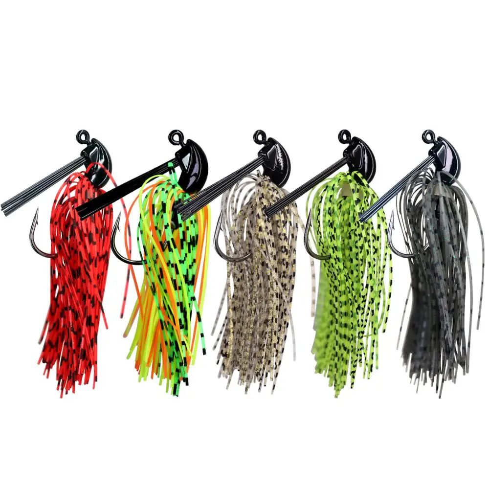 1pcs Bass Fishing Lures 5g 7g 10g 14g Skirt Rubber Fishing Jigs Buzz Swim Bass Jig Isca Artificial Pesca Leurres