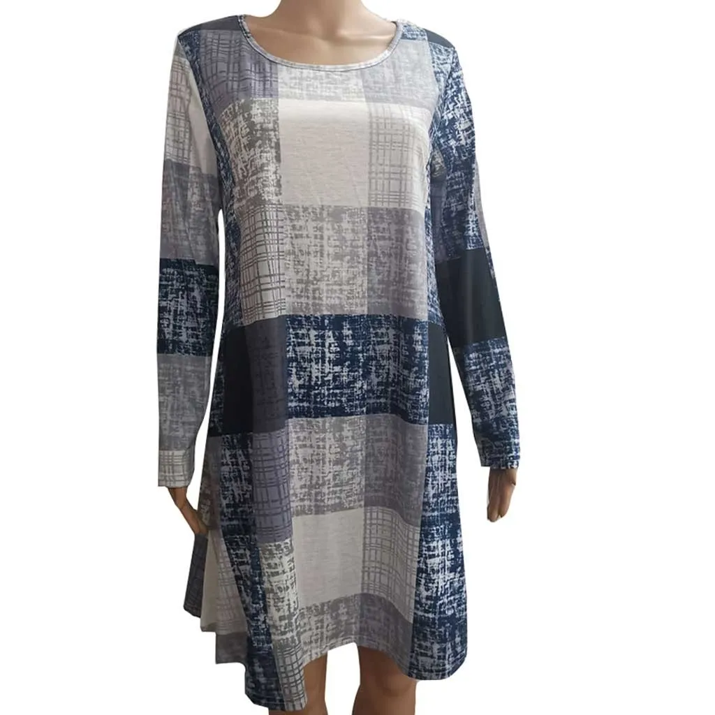 Новинка,, vestidos ropa mujer, зимнее женское рождественское платье в клетку с карманами и длинным рукавом, вечерние женские платья