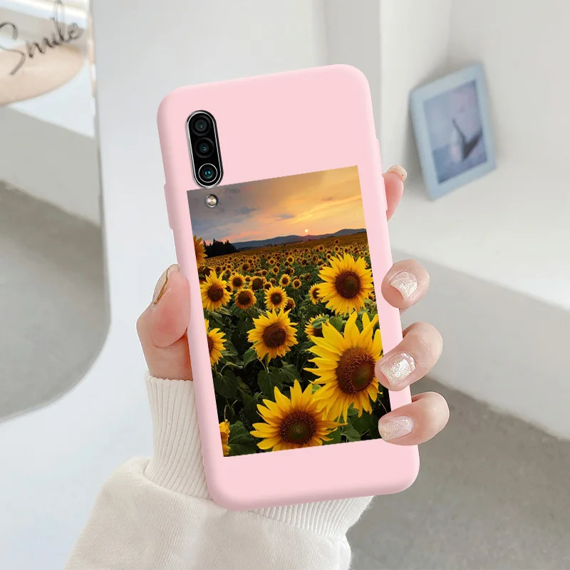 For Meizu 16xs Protective Shell Silicone Soft Shell Phone Case Candy Color Case Fashion Silicone Color Chrysanthemum cases for meizu Cases For Meizu