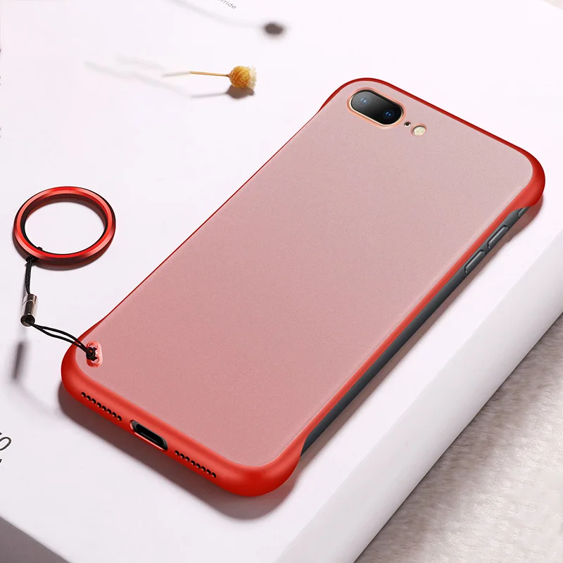 Red For iPhone7/8 pl Чехол для мобильного телефона без оправы без рамки для iPhone 6 6S 7 8 Plus X Xs Max Xr DQ-Drop - Цвет: Red For iPhone7/8 pl