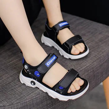 

New Style Kids Beach Sandals for Boys 2020 Summer Baby Boy Shoes Soft Leather Bottom Non-Slip Closed Toe Safty Children Shoes