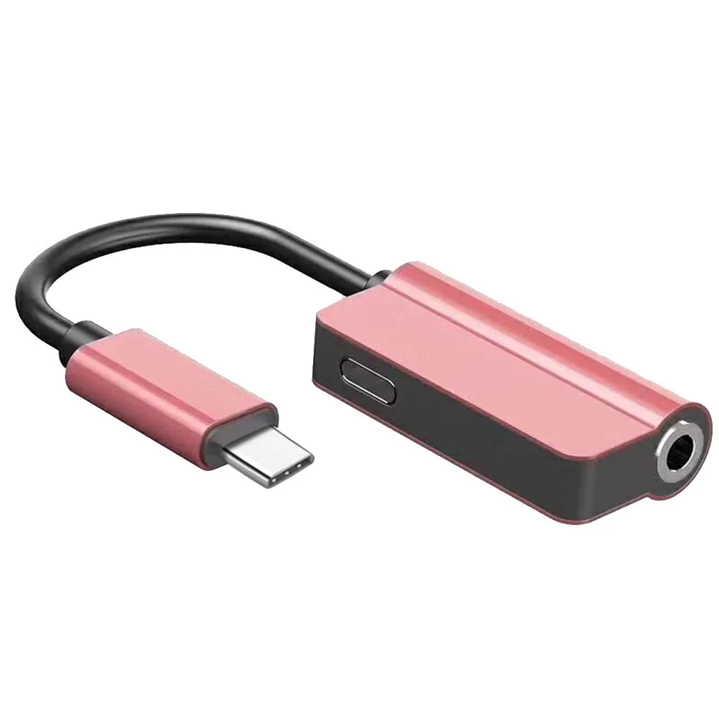 Аудио адаптер кабель type-C USB C зарядный порт 3,5 мм разъем интерфейс для подключения наушников линейный контроль