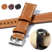 Распродажа 18 мм 19 мм 20 мм 21 мм 22 мм 23 мм 24 мм Мужские Ремешки для наручных часов браслет из натуральной кожи женские часы ремешок