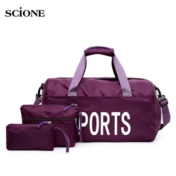 

3Pcs/set Gym Bags for Women Luggage Fitness Handbag Tas Sporttas Shoulder Tote Travel Bolsa Deporte Sports Gymtas 2019 XA902WA