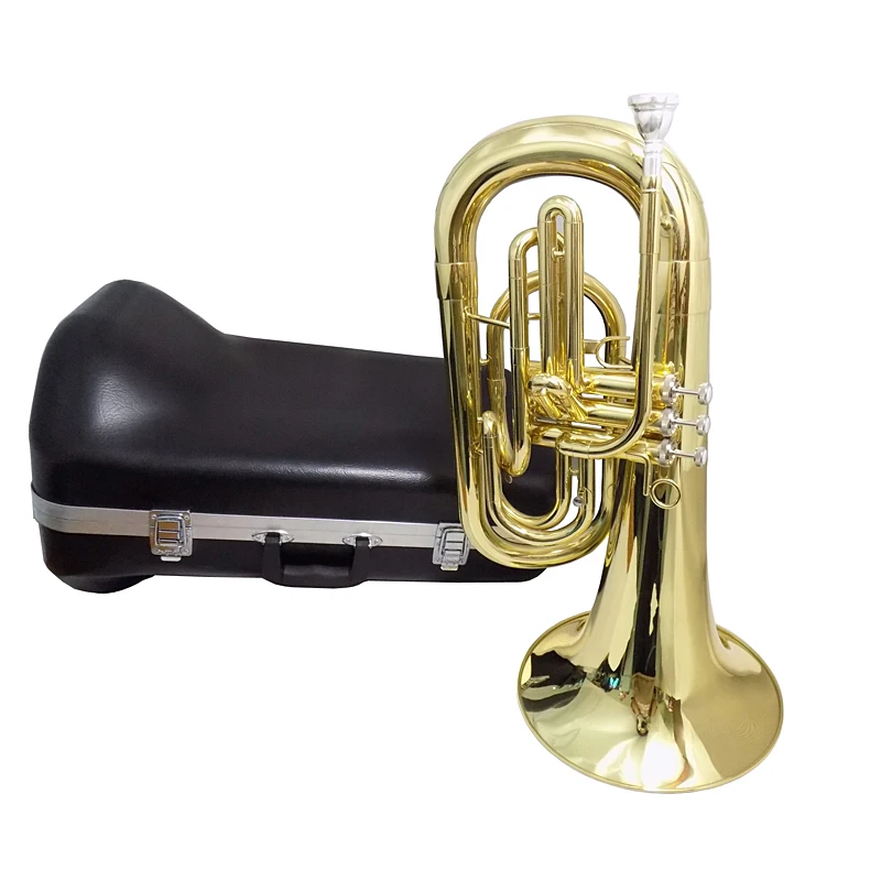 Bb Marching Euphonium with case and mouthpiece Yellow brass euphonium
