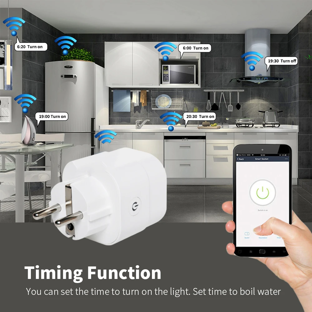 ZigBee Ʈ ÷ 16A EU    Ÿ̸    Tuya  ܼƮ Alexa Google Ȩ ýƮ