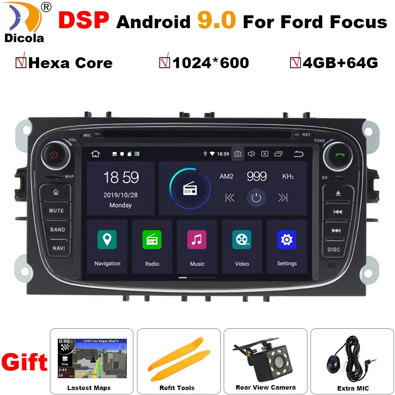 PX6 Hexa Core 4G+ 64G DSP " автомобильный DVD для Ford/Focus/S-Max/Mondeo 9/Galaxy yc-Max автомобильный Радио Мультимедийный видеоплеер навигация gps