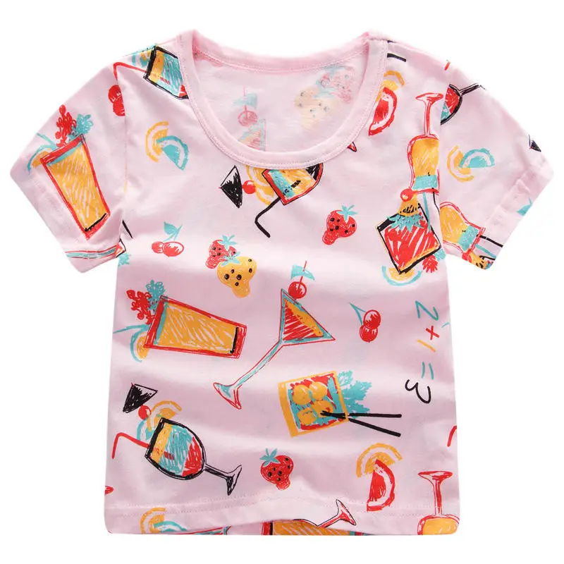 Осенняя Повседневная футболка с героями мультфильмов модные однотонные топы для девочек, высококачественная одежда