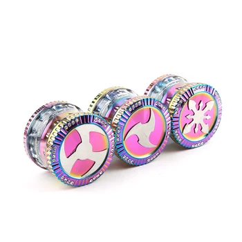 

Global hot style brand new design unique 63MM ice blue weed herb grinder, easy to clean and easy to carry, free delivery