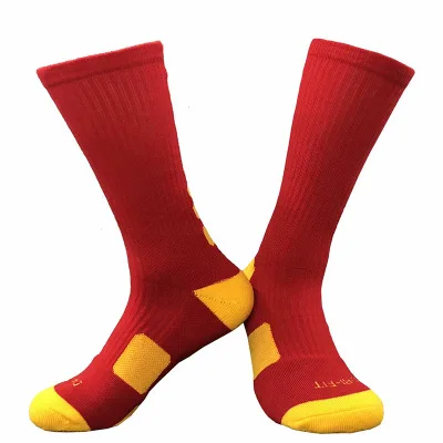 Баскетбольные носки, короткие футбольные носки, нескользящие носки для занятий спортом для мужчин и женщин - Цвет: Красный