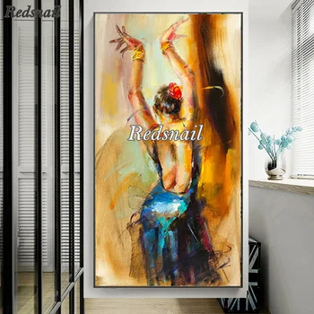

New diy diamond painting dance Beauty diamond mosaic stitch cross full square round diamond embroidery Abstract girl EE018