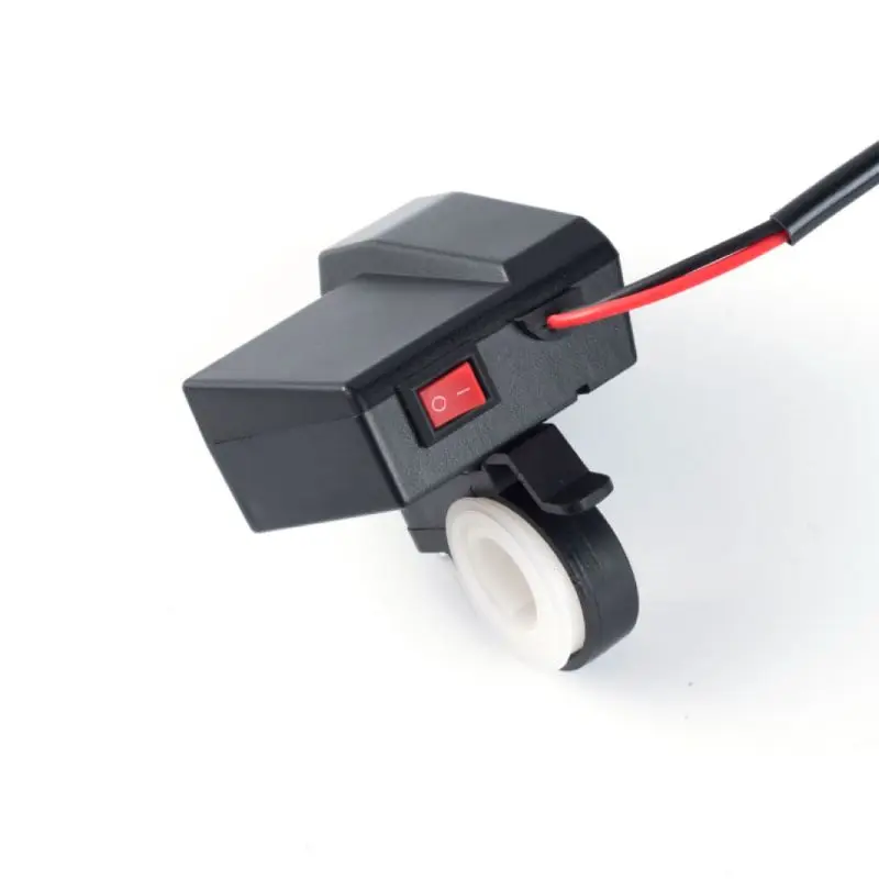 Водонепроницаемый 12V мотоциклов 5V 2.1A Dual USB кабель для мобильного телефона для Зарядное устройство светодиодный вольтметр C90F