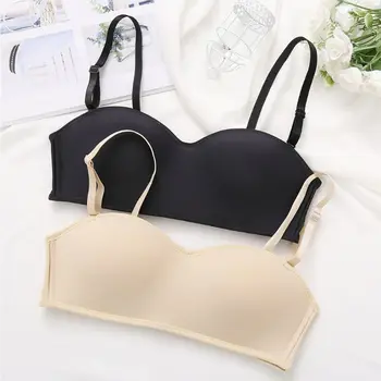 

Women Youth Bralette Strapless Bras Detachable Seamless Wireless Invisible Push Up Bra Comfortable Underwear Sexy Lingerie