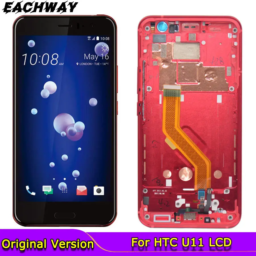 100% Протестировано для HTC U11 ЖК-дисплей детали замены 2560*1440 5 дюймового кодирующий