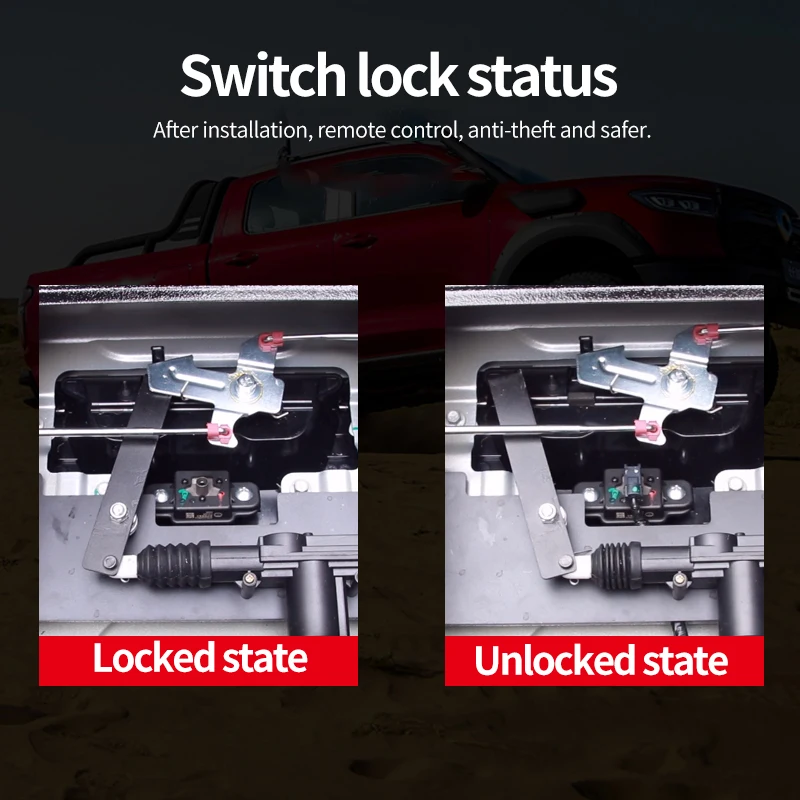Car Tailgate Switch Car Lock Car Tailgate Hook Electri Remote Control Central Lock for GWM Poer Great Wall Pao Power Ute Cannon -