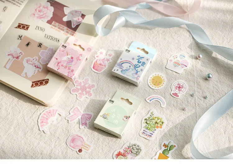 50 листов Милая коробка наклейка мультфильм блокнот стикер s DIY Декор пуля журнал поставок школьные корейские канцелярские принадлежности
