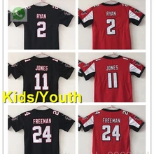 A+++ качество Детские Молодежные 2 Мэтт Райан 11 Хулио Джонс 24 devonta Фримен Джерси Атланта