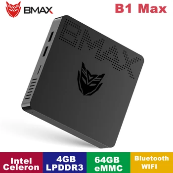 شراءBMAX B1 ماكس جهاز كمبيوتر صغير إنتل سيليرون N3060 4GB RAM LPDDR3 64GB RAM EMMC ثنائي النواة ويندوز 10 واي فاي 2.4GHz/5.8GHz بلوتوث 4.2