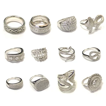 

STEP FORWARD Genuine 925 Sterling Silver Wedding Rings For Women Engagement Ring CZ Paved Classic Jewelry