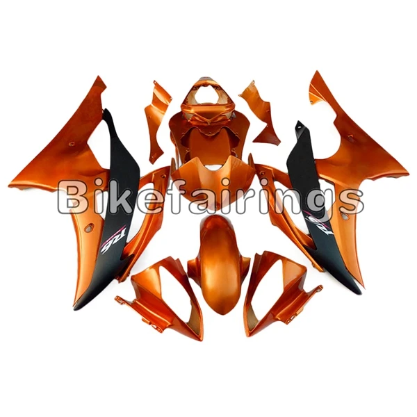 Оранжевый черный мотор обтекатели для мотоцикла для Yamaha YZF-600 R6 2008 09, 10, 11, 12, 13, 14, 15, R6 впрыска ABS Пластик комплект обтекателей