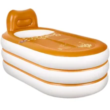 Inflatable Bathtub Home Folding Portable Independent Plastic Bath Barrel for Adults with Small Apartment Tub Bathtub Adult