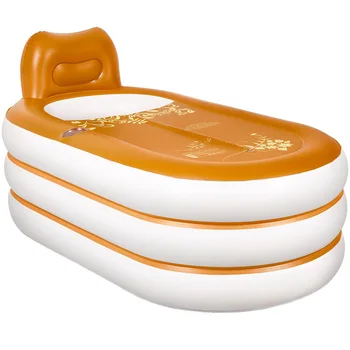 

Inflatable Bathtub Home Folding Portable Independent Plastic Bath Barrel for Adults with Small Apartment Tub Adult