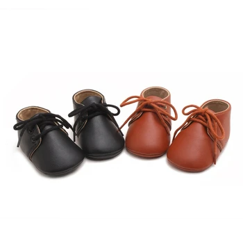 

Hot Sale Baby Boys Shoes Newborn Toddler PU Leather Lace-Up Shoes Infant Boys Girls Anti-slip Casual Sneakers Baby First Walkers