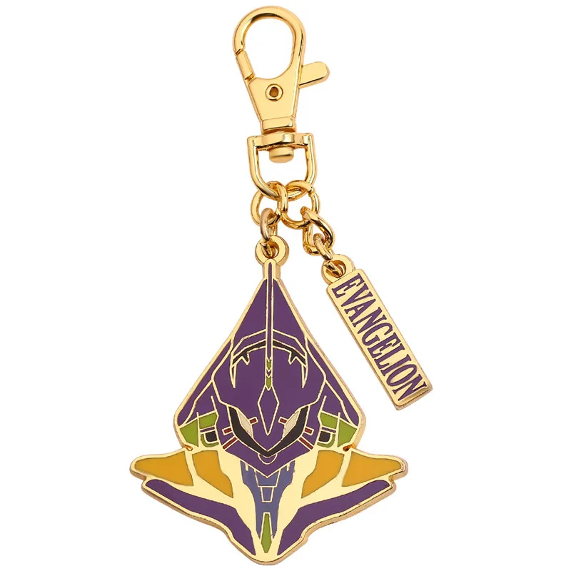 Аниме Neon Genesis Evangelion EVA брелок эмаль брелки llaveros chaviro мужские ювелирные изделия золотой цвет llaveros para mujer