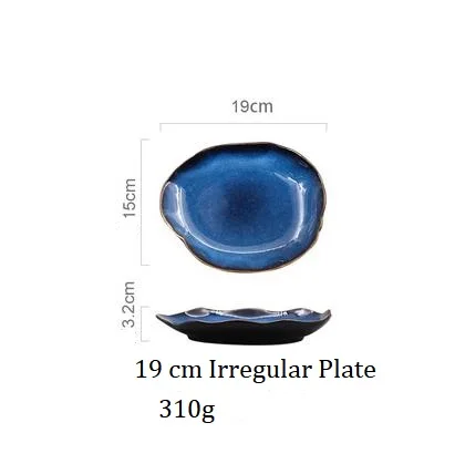 1 шт., европейский стиль, керамические западные блюда, бытовая миска для риса, миска для салата, фруктов, плоская тарелка, посуда - Цвет: 19 cm Plate