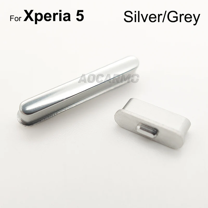 Aocarmo For Sony Xperia 5 / X5 / J8210 J9210 Power Volume Side Button Key Aluminum Replacement