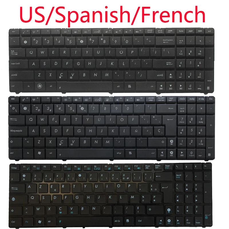 US/SP/испанская/Французская клавиатура для ASUS K54C K54L K54LY K54D K54H K54HR K54HY K54S A55D A55DE A55DR K55D |