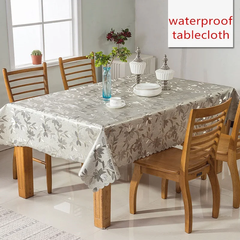 

European style party table decoration cover PVC plastic waterproof oilproof table cloth dining table mat coffee tablecloths