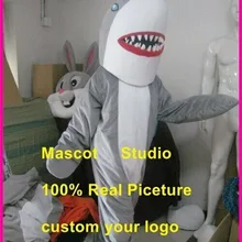 Серый костюм акулы-талисмана, костюм, косплей, вечерние, для игры, наряд, Хэллоуин, для взрослых, рекламный подарок, день рождения, акция