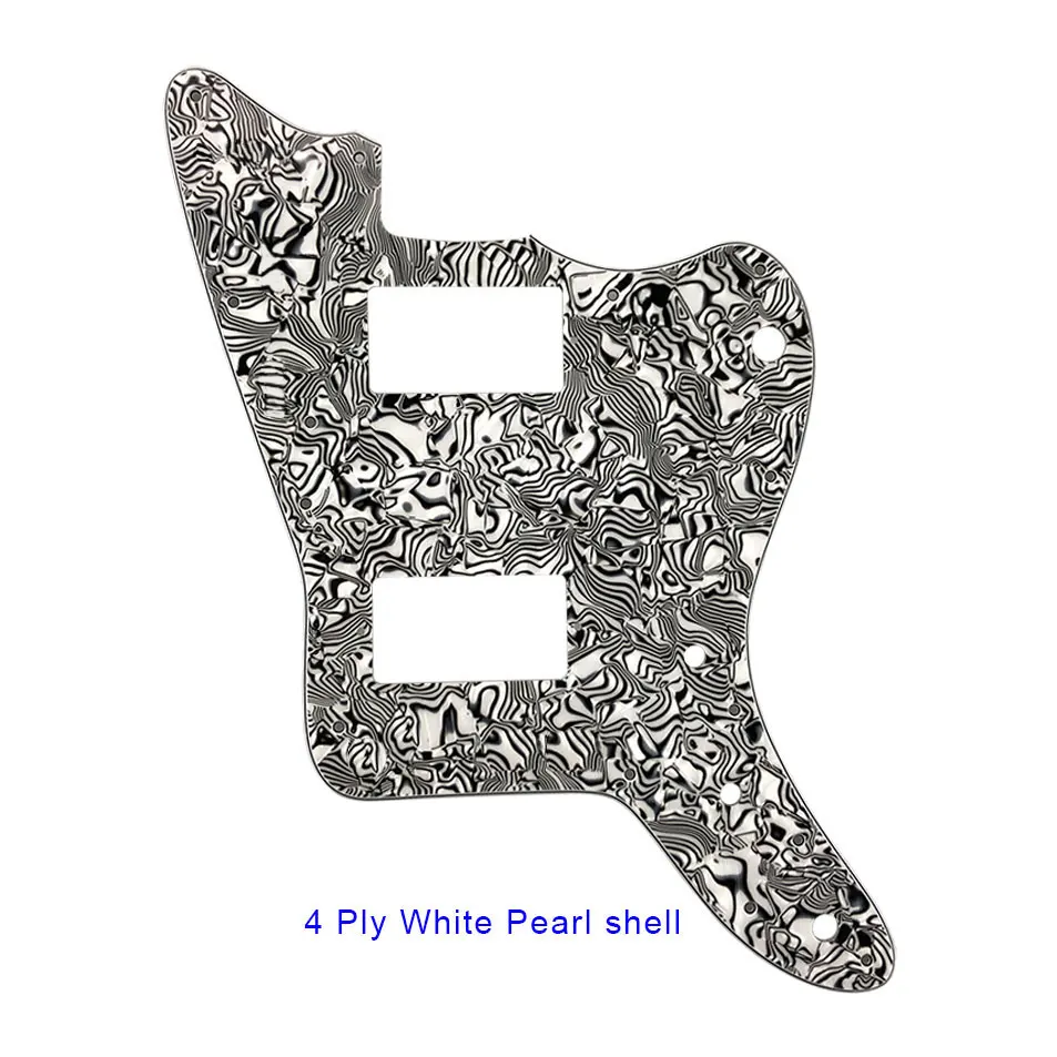 White pearl shell Pleroo Great Pickguard для 13 винтовое отверстие без отверстия сверху слева Япония Jazzmaster Гитара Pickguard с PAF Humbucker без моста - Цвет: White pearl shell