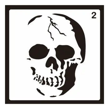 

9 Pieces Plastic Halloween Themes Stencils Scale Template Set,Pumpkin,Skeleton,W