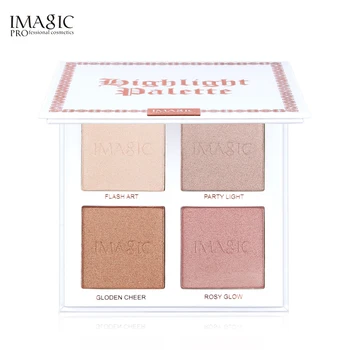 

4 Colors Easy to Make Up High Gloss Powder Disk Brightens Skinny Face Light Powder Highlighter Shimmer Powder Bronzer TSLM1