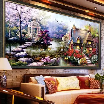 

2017 Fashion 5D Painting Cross Landscapes Diamonds Stitch Diamond Kit Embroidery DIY