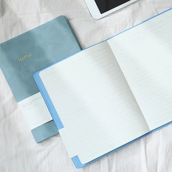 

Solid Color PU Leather Cover Blank Notebook for Sketchbook Diary Hand Ledger Planner Agenda School Office Stationery Supplies