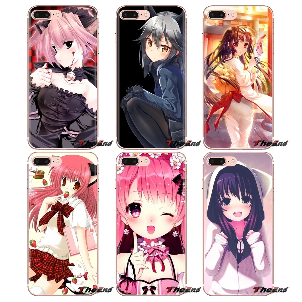 Anime Cat Girl For Xiaomi Mi3 Samsung A10 A30 A40 A50 A60 A70 Galaxy S2 Note 2 Grand Core Prime Soft Transparent Shell Covers |