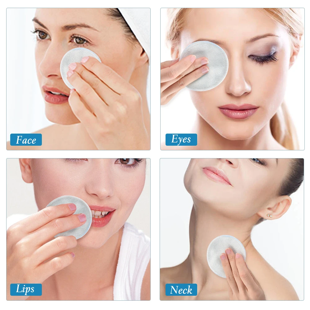 

Skincare 1PCS Makeup Remover Reusable Cotton Pads Soft Facial Cleaning Bamboo Foundation Powder Removal Lazy Make up Tools