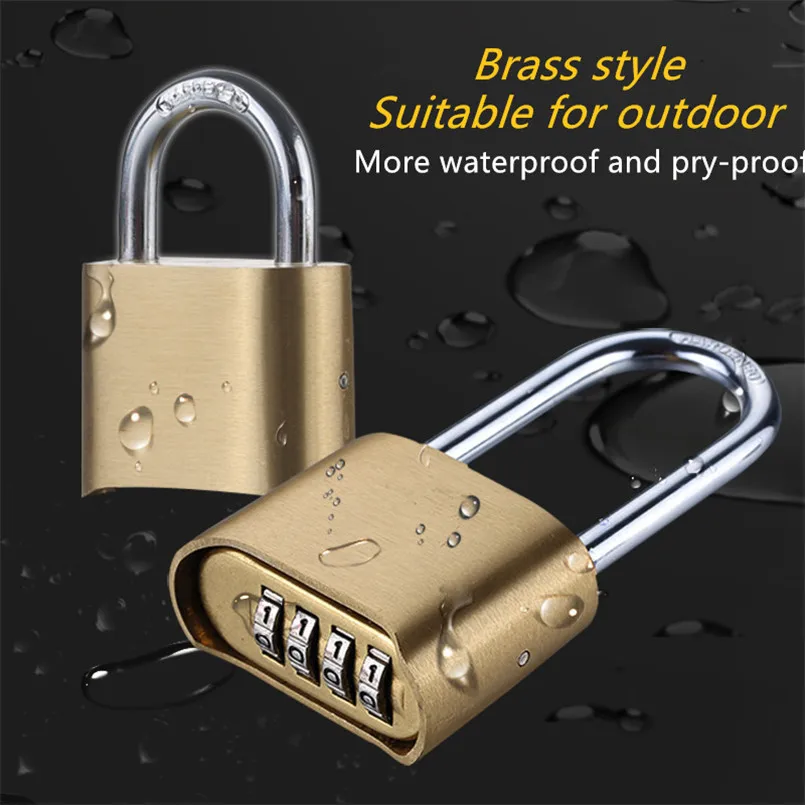 

Various Specifications Padlock for Room Suitcase Travel Security Tool 4Digits Number Cooper Brass Combination Lock Password Lock