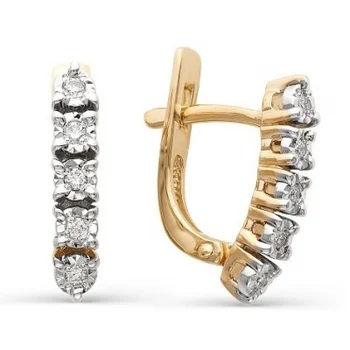 

Master brilliant earrings with 10 diamonds in red gold