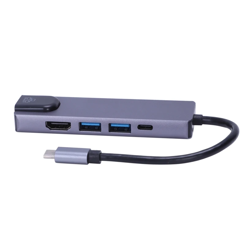 5 в 1 концентратор USB Type C Hdmi 4K USB C концентратор для Gigabit Ethernet Rj45 Lan адаптер для Macbook Pro Thunderbolt 3 USB-C порт зарядного устройства