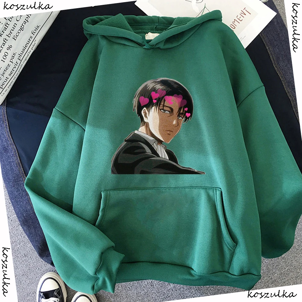 2020 Anime Hoodie Attack on Titan Hoodied Long Sleeve Streetwear Harajuku Sweatshirt Women Unisex Sport Hoody Green Tops G1