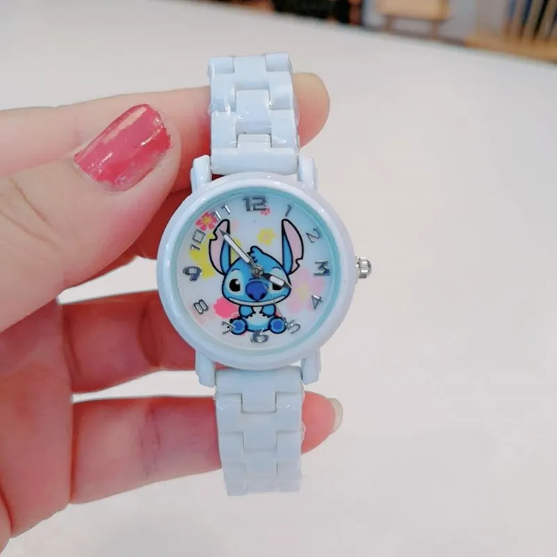 Montre-bracelet en céramique Disney CAN O & Stitch pour enfants, étanche,  garçons, filles, étudiants, dessins animés, anime