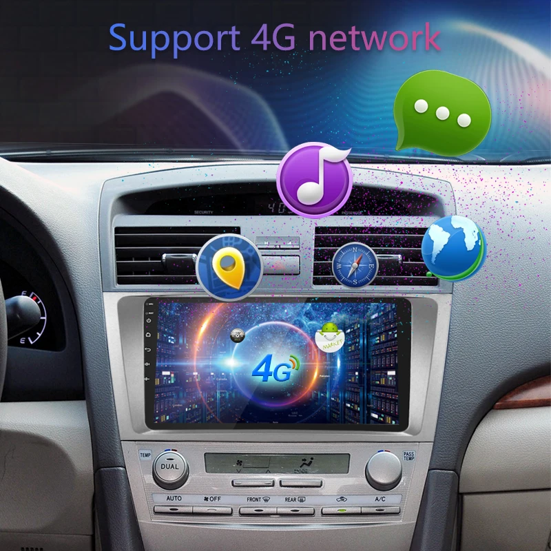 Excellent Jansite 9" Car Multimedia Player for Camry 2007 2008 2009 2010 2011 TOYOTA IPS Car Radio 4G Android WIFI Navigation Bluetooth 3