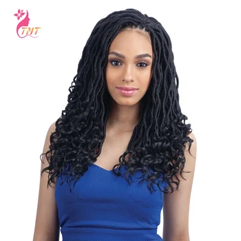 

Facu Locs Braided Wigs For Women Synthetic Goddess Locs Braid Wig Natural Black Short Soft Dreads Twist Crochet Braids Hair TMT