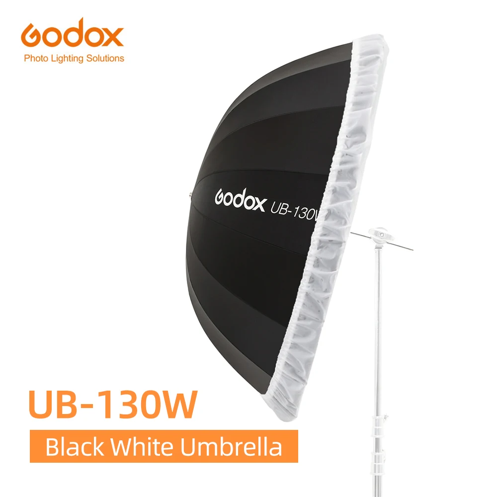 Godox UB 130W 51in 130 см параболический черный белый отражающий зонт студийный Зонт с