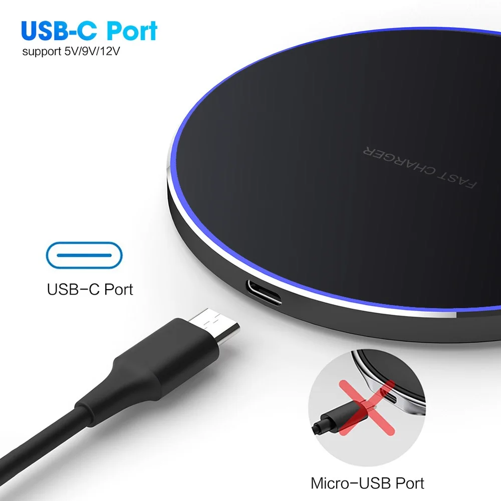 30W Qi Wireless Charger For iPhone 13 12 11 Pro Xs Max Mini X Xr Induction Fast Wireless Charging Pad For Samsung s8 s9 s10 note magsafe wireless charger