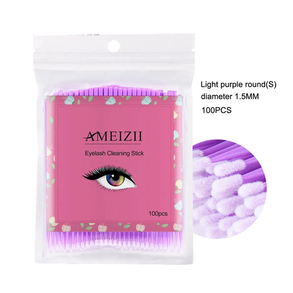 Disposable Micro Brushes Makeup Regular Tool Eyelash Cotton Swab Cleaning Swab Eyelash Brushes Hot Natural Eyelashes Remover
